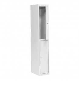 Šatňová skrinka COACH, 1 sekcia, 2 dvere, 1800x500x300 mm, šedé dvere